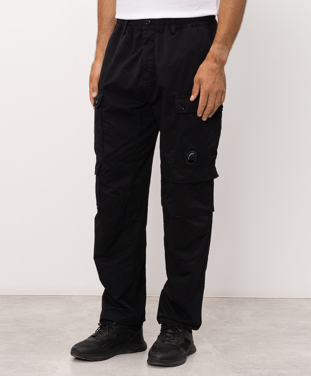 C.P. Company Черные брюки-карго MPA188A110475G изображение 3