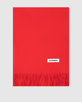 Jil Sander Красный шарф из шерсти J02TE0115J40376