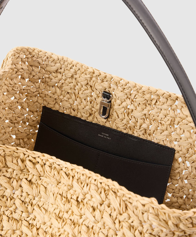 Toteme Бежевая сумка из рафии 262WAL853FB0647 изображение 4