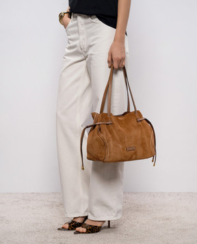 Gianni Chiarini Коричнева замшева сумка-тоут Violette BS11285CMPL