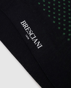 Bresciani Сині шкарпетки з контрастним візерунком MC034RI1036XX