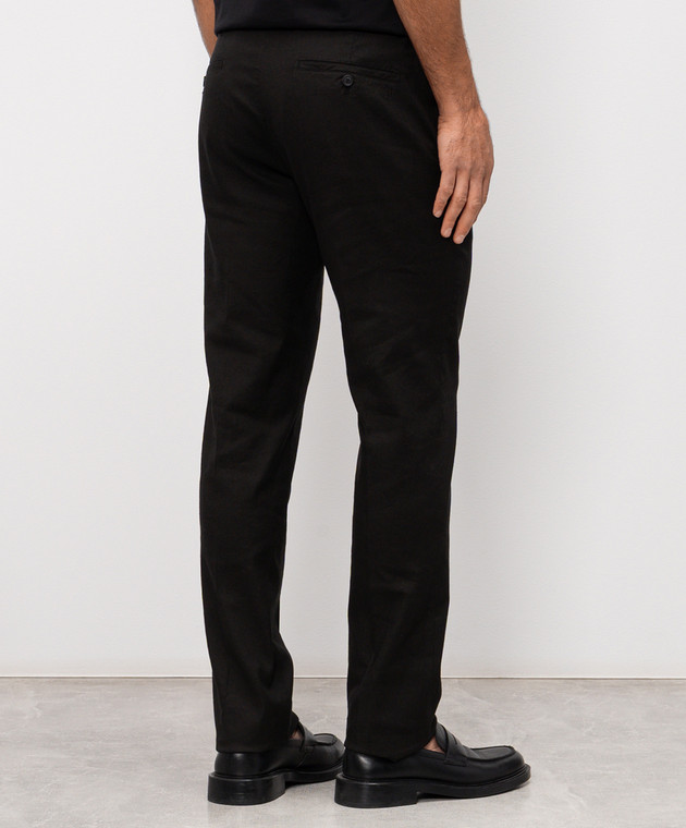 Stefano Ricci Черные брюки с льном M1T610005BLCTL1U изображение 4