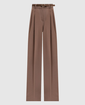 Max Mara Коричневые брюки COCCO из шерсти MSTCOCCO