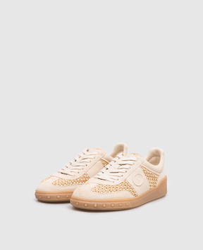 Valentino Білі комбіновані кросівки VLogo Signature 8W2S0IL9DPK