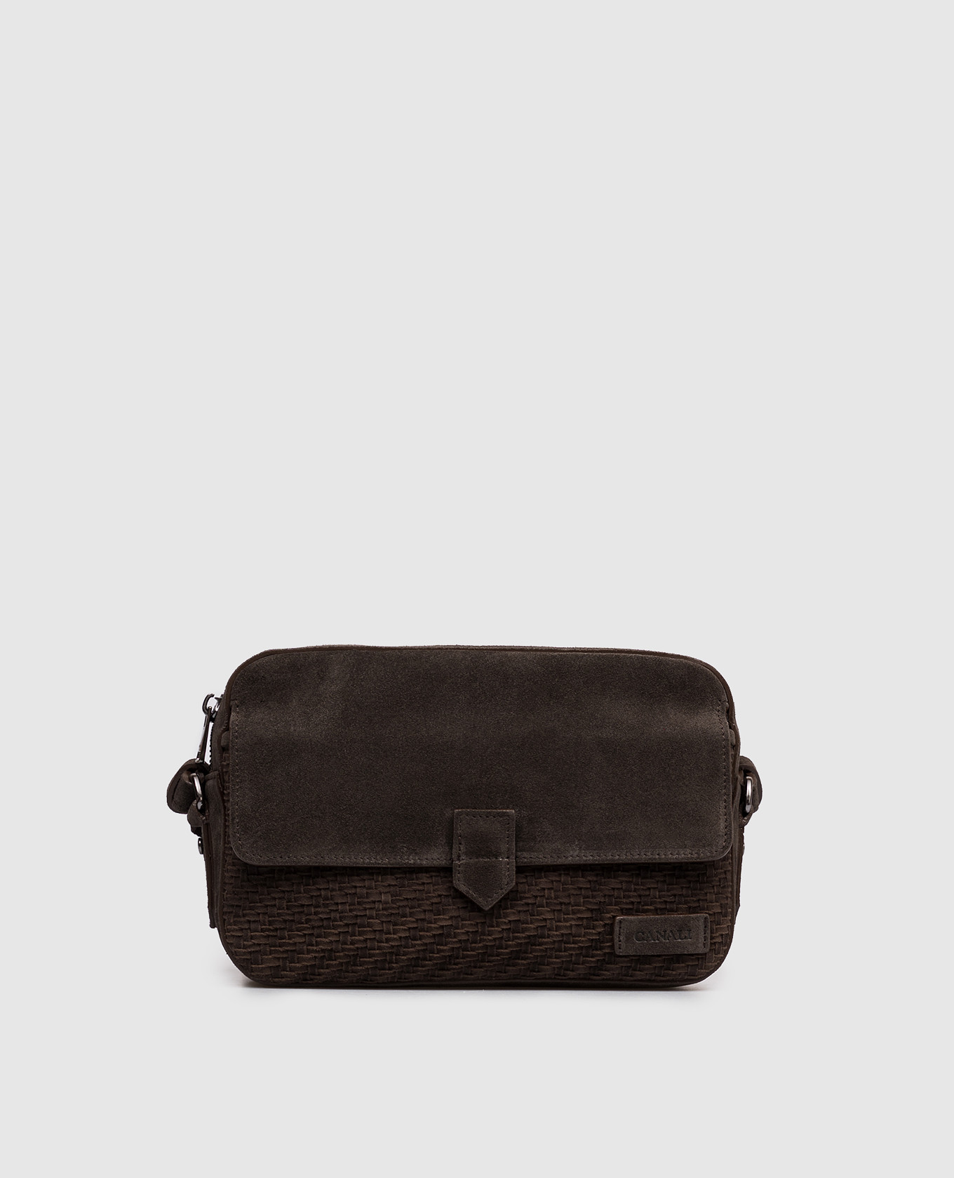 

Коричневая замшевая плетеная сумка, Коричневый, Сумки через плечо