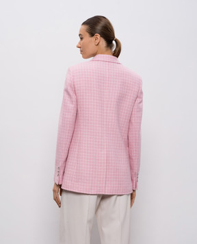 Versace Рожевий жакет з вовною в клітинку 10226451A10444