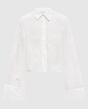 Maison Margiela MM6 Белая укороченная блузка в узоре S52DT0044M35737