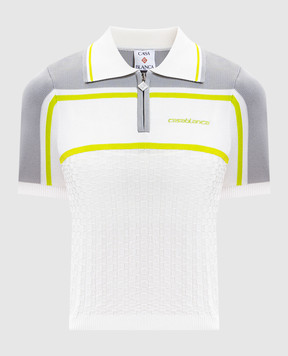 Casablanca Белое поло с вышивкой логотипа WSP26KW124701