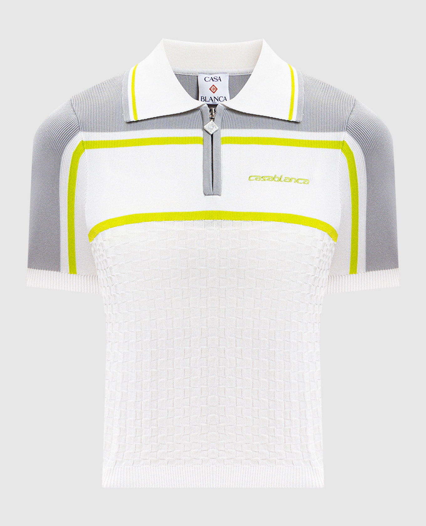 Біле поло з вишивкою логотипа