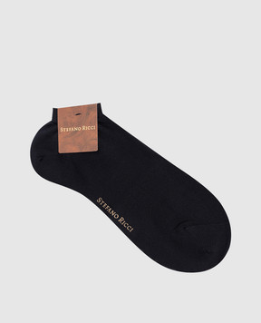 Stefano Ricci Сині шкарпетки з шовком P062RI0006P062RI