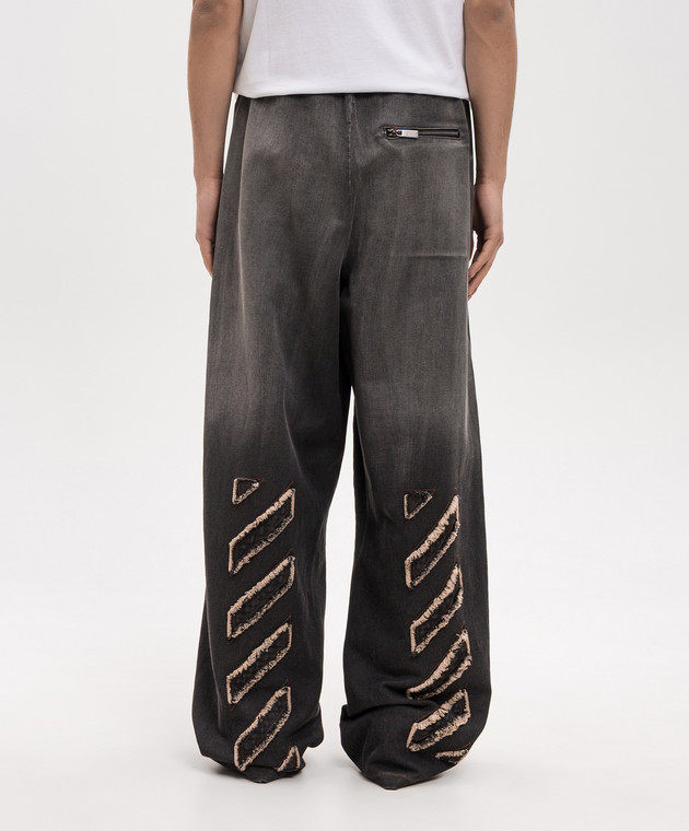 Off-White Сірі штани з ефектом деніму 44MCH05CS26D002 зображення 4