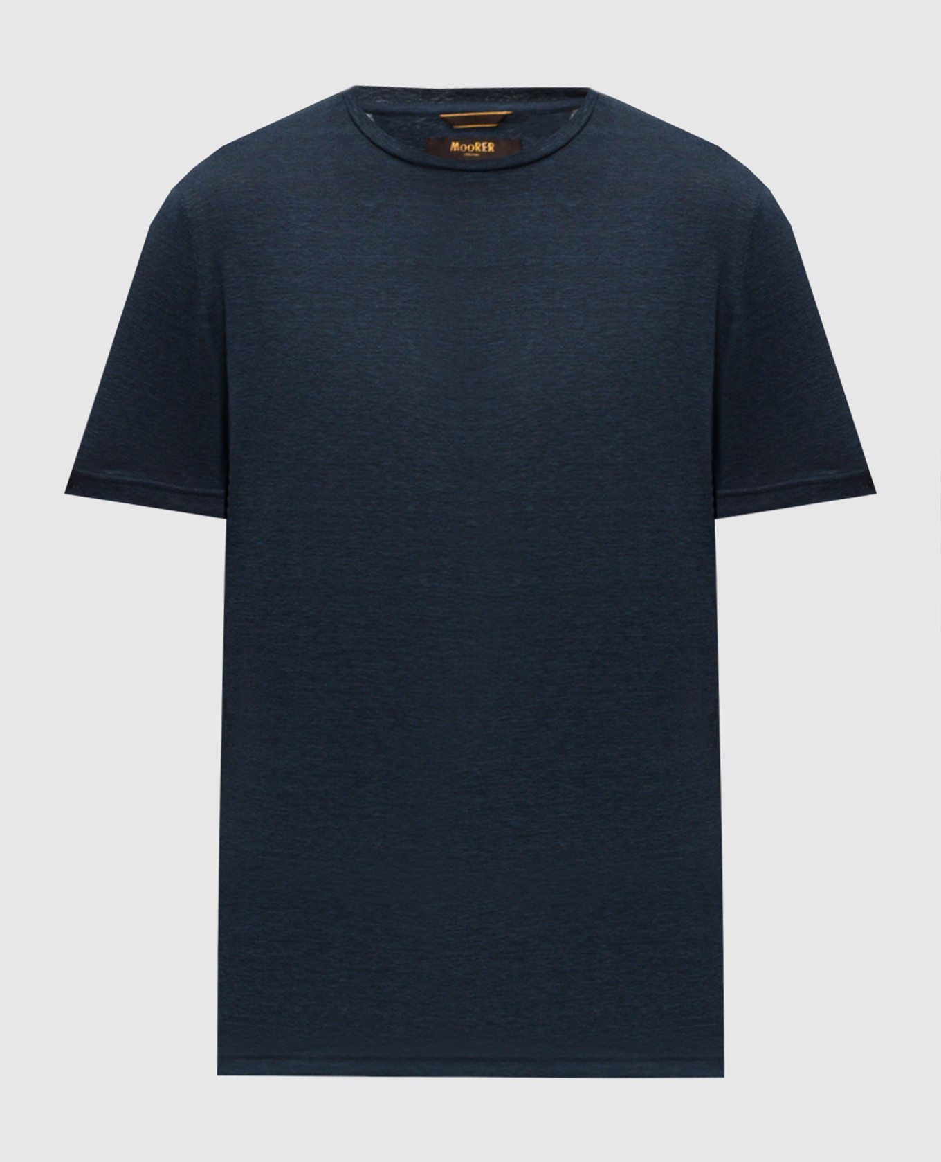 Синяя футболка MIKE из льна