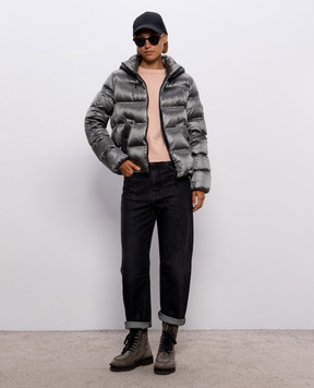Moncler Сірий пуховик Sensation L20931A000435993C