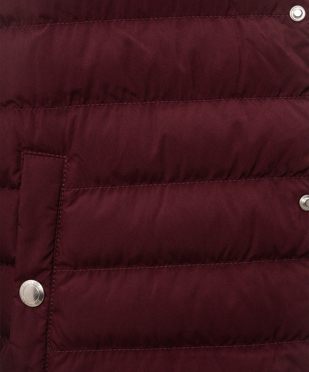Brunello Cucinelli Бордовий пуховий жилет MV4081711 зображення 5