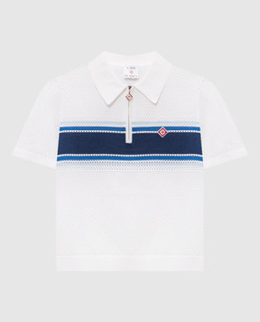 Casablanca Белое ажурное поло с шерстью WSS26KW126201