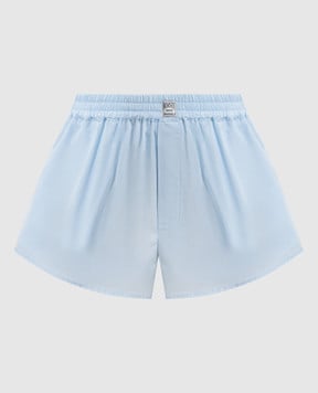 Maison Margiela MM6 Блакитні шорти з нашивкою логотипа S52MU0135M35480