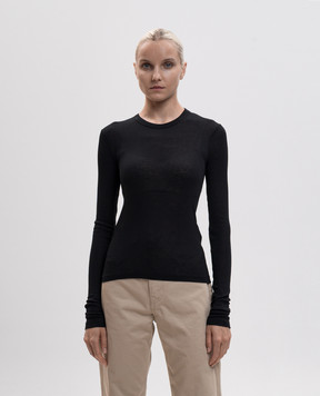 JW Anderson Черный лонгслив в рубчик JO0292PG1904