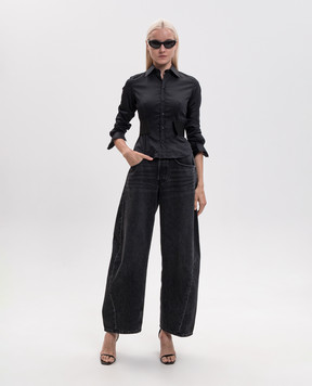 Vetements Чорна сорочка WH27SH042B