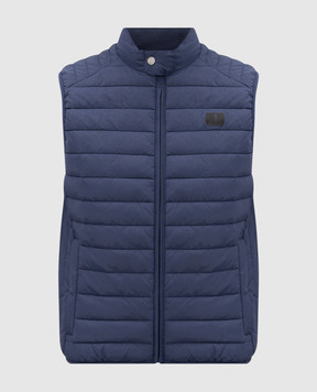 Trussardi Синій стьобаний жилет F006M000037NMO802N10