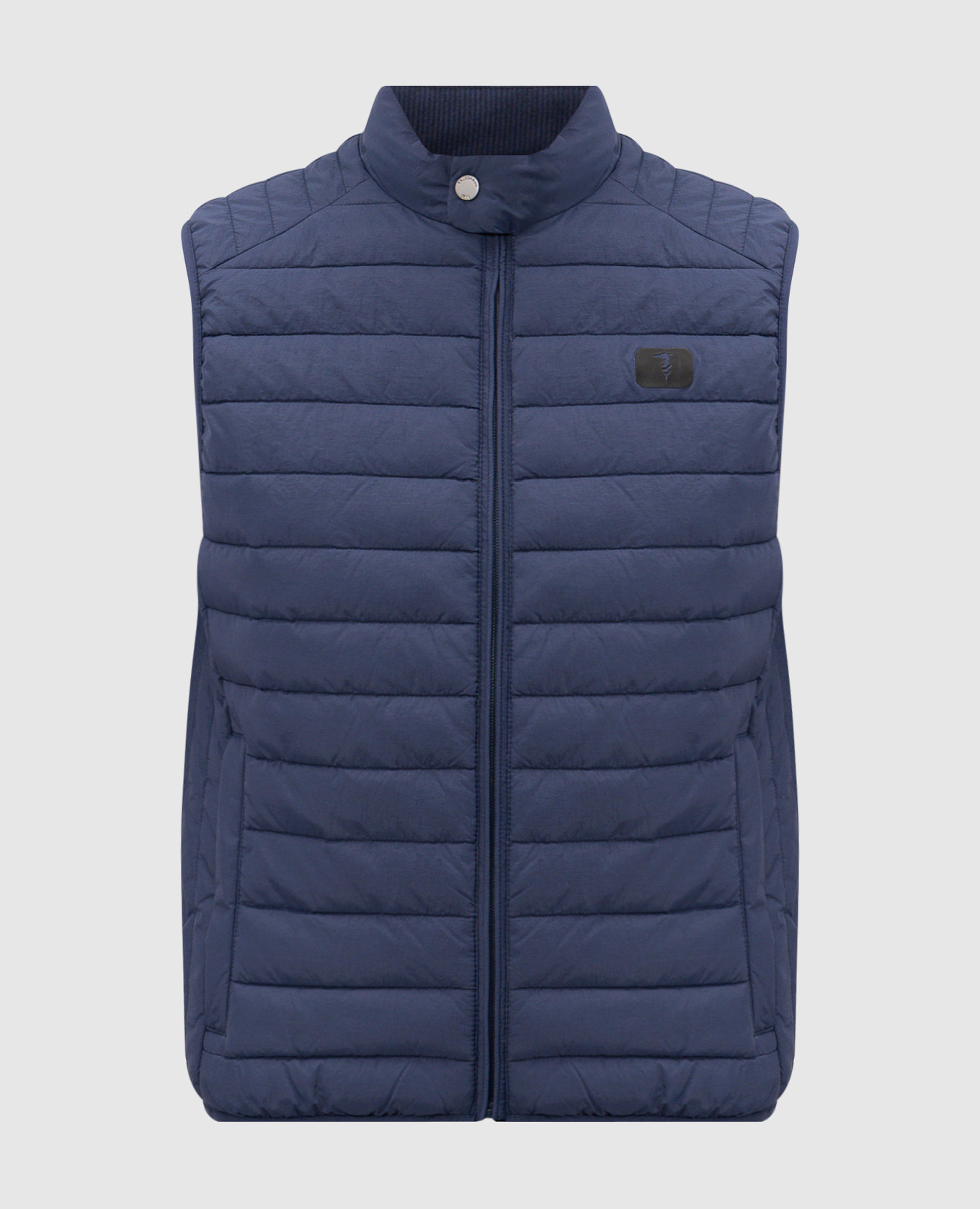 Синий стеганный жилет