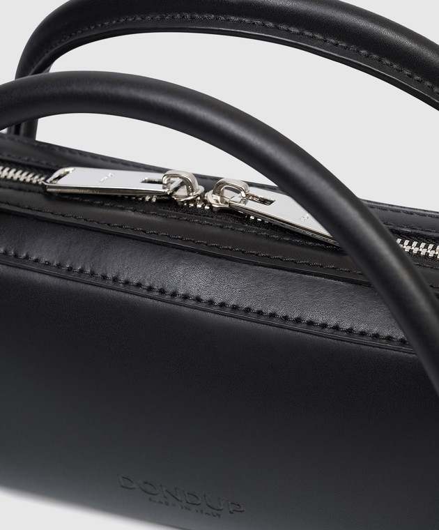 Dondup Чорна шкіряна сумка-багет WB307PL0660DXXX зображення 4