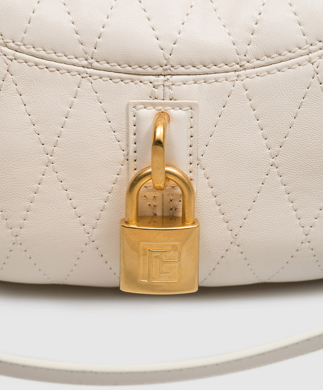 Balmain Шкіряна сумка Pulse кольору айворі HN1HG066LSW6 зображення 4