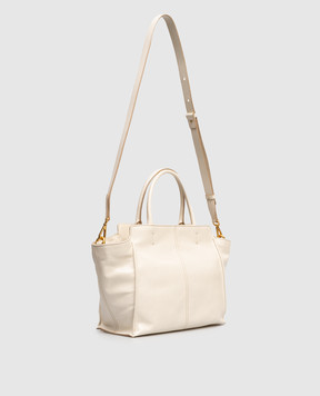 Gianni Chiarini Біла шкіряна сумка-тоут Cher BS11935RALPH