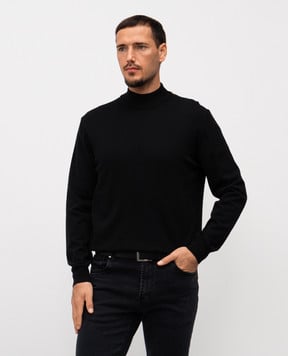 Cashmere&Whiskey Чорний светр з вовни мериноса 97397
