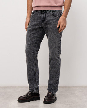 Dolce&Gabbana Серые джинсы с нашивкой логотипа GYJCCDG8ON5