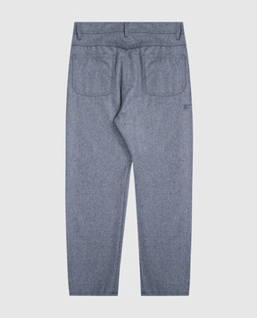 Brunello Cucinelli Детские синие брюки из шерсти B038PP118A