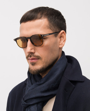 Tom Ford Коричневые солнцезащитные очки HOLT FT1302