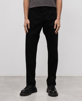 Stone Island Чорні джинси з патчем логотипа K2S15J100005S00J5