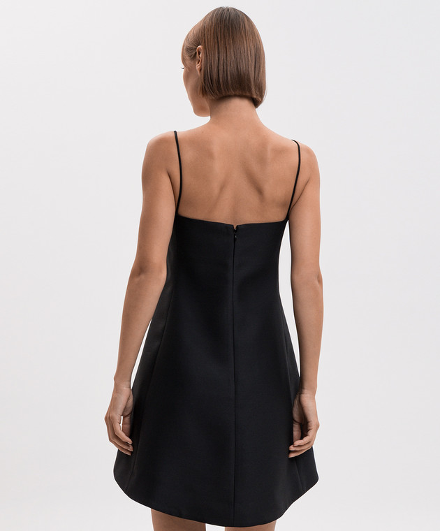 Balenciaga Черное платье из шерсти и шелка A00291TUT22 изображение 4