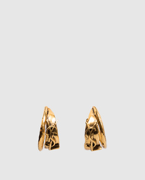 Saint Laurent Золотые серьги с логотипом 853088Y1500