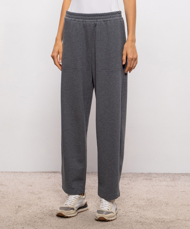 Brunello Cucinelli Сірі спортивні штани MN05NB2X99 зображення 3