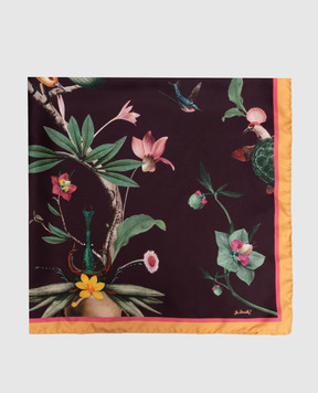 La DoubleJ Бордовый платок из шелка SCA0067SIL001ZOF02