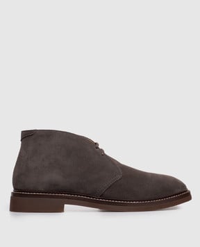 Brunello Cucinelli Коричневые замшевые ботинки MZUPEAE817