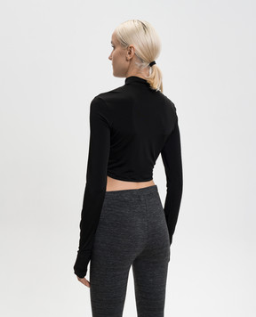 Off-White Чорний укорочений топ OFF Jer 2AD235C99JER002