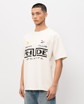 Rhude Футболка кольору айворі Regatta Yacht Club RHPS26TT05012