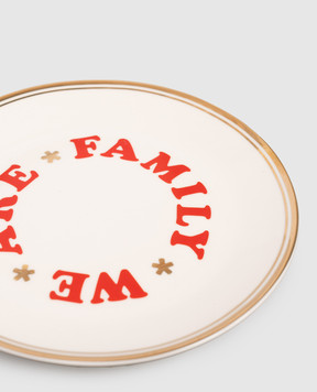 Bitossi Home Белая фарфоровая тарелка для хлеба We Are Family FTB00266