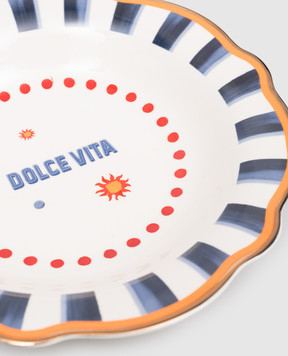 Baci Milano Біла порцелянова тарілка для супа Dolce Vita PLA2DOL01