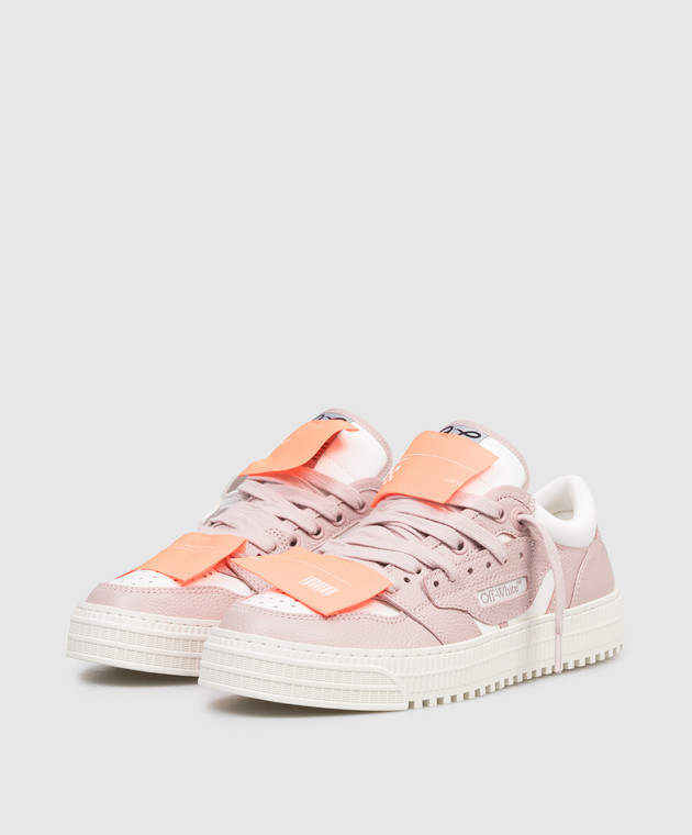 Off-White Комбинированные розовые кроссовки 3.0 Off Court OWIA28ES26LEA001 изображение 2