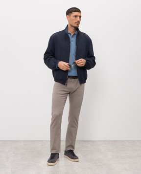 Canali Сірі джинси з патчем логотипа PD0163791729