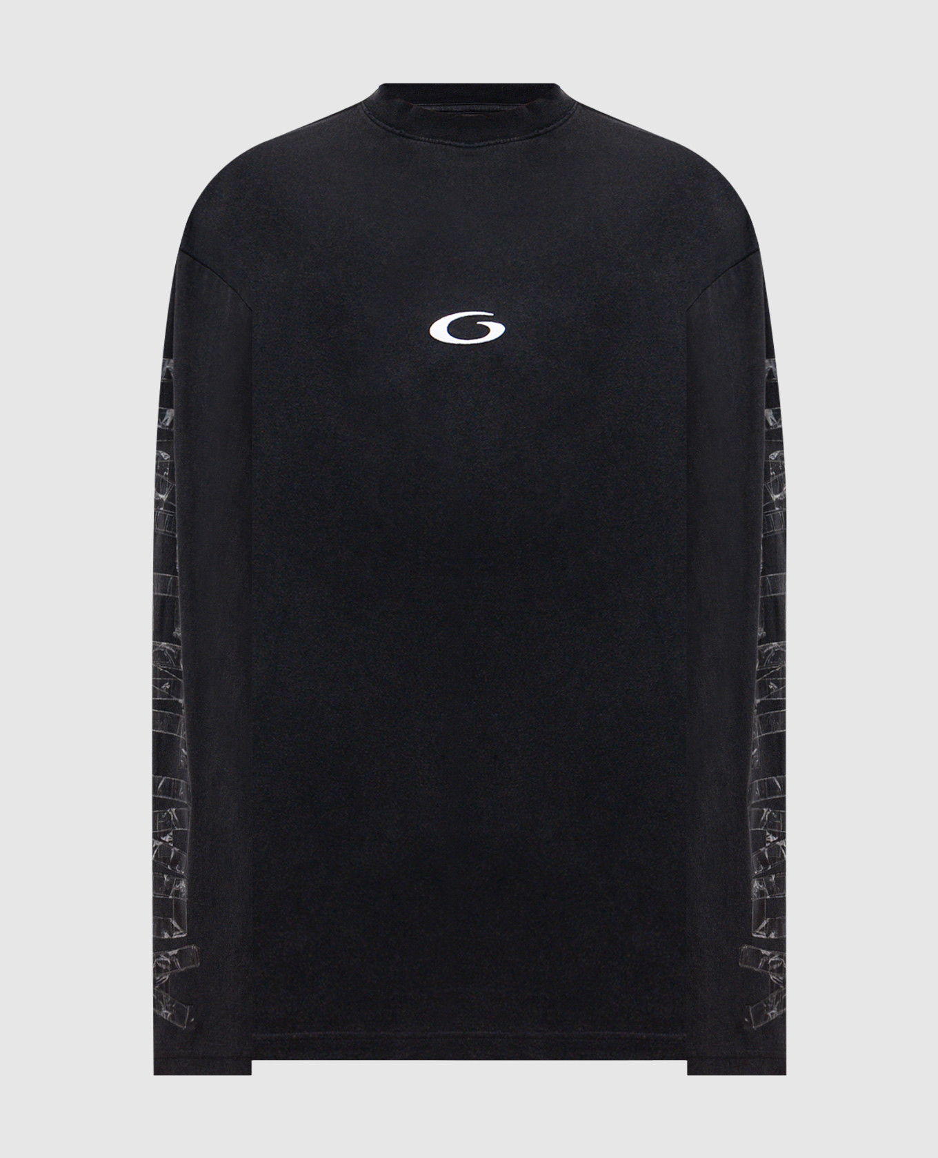 

Серый лонгслив с эмблемой, Лонгсливы