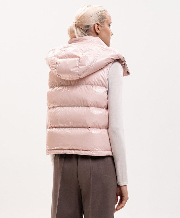 Moncler Розовый пуховый жилет Niverolle L20931A00005597EU изображение 4