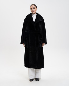 Agnona Чорна дублянка з овчини PL1002YU8094