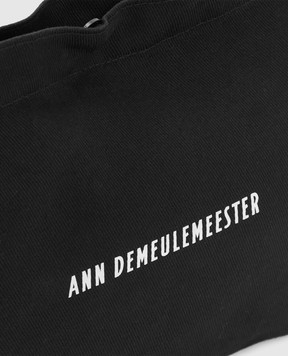 Ann Demeulemeester Чорна сумка з принтом логотипа B0012728FA620