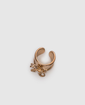 Twinset Золотиста каблучка з елементом у формі квітки 261TA4020
