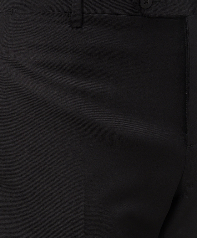 ISAIA Чорні штани з вовни 007315P9010 зображення 5