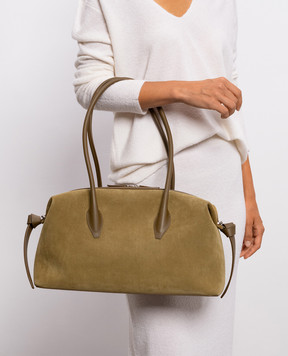 YUZEFI Коричнева замшева сумка Brioche BRIOCHEDUFFLESUEDE